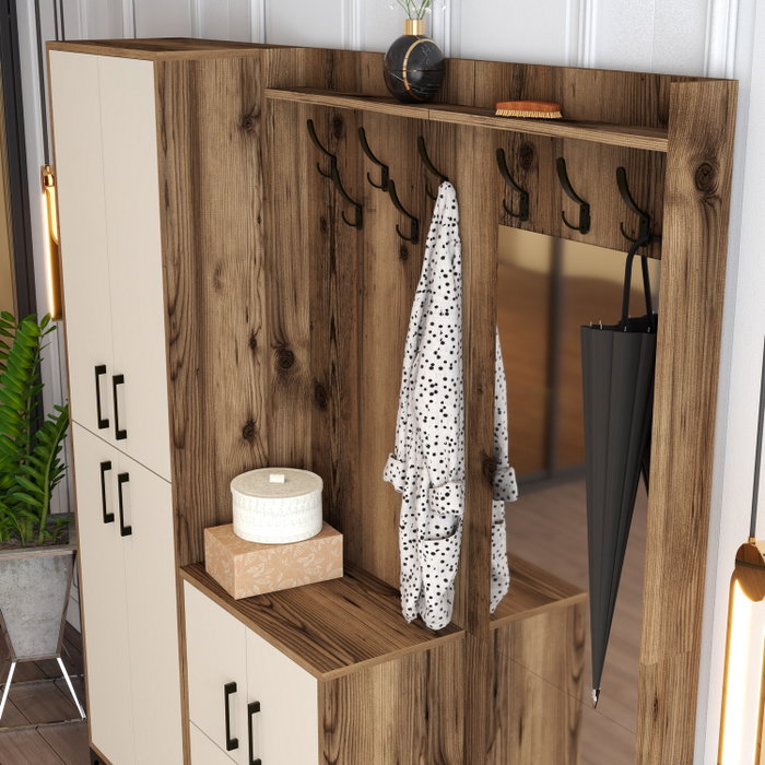 Hanah Home Berlin ABC - Nogal y crema